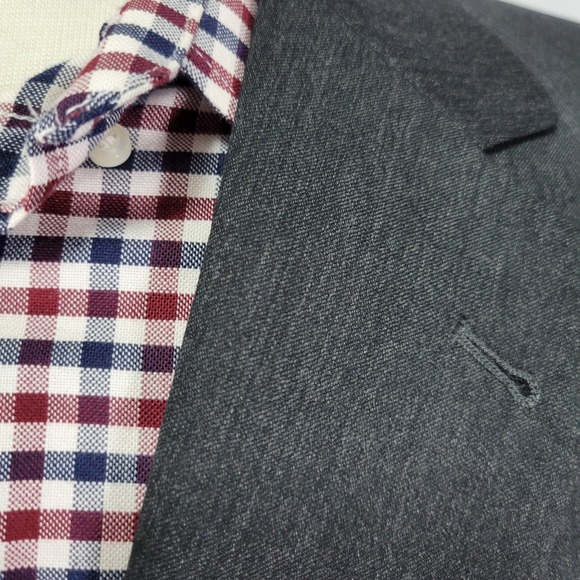 JOS A BANK Men's Sport Coat‎ Blazer Two Button Gordon Charcaol Gray 42R - Picture 9 of 14